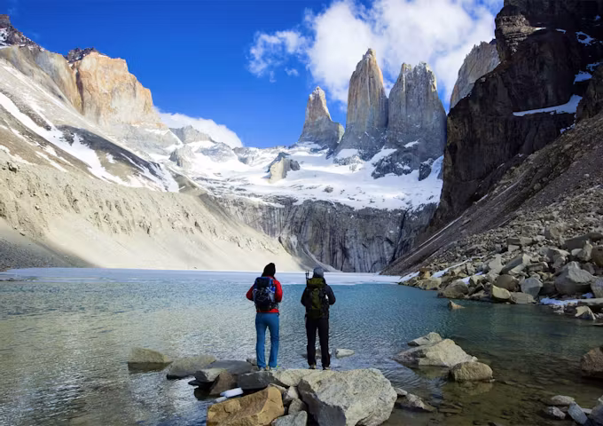 The Towers viewpoint, Torres del Paine, Patagonia, Chile