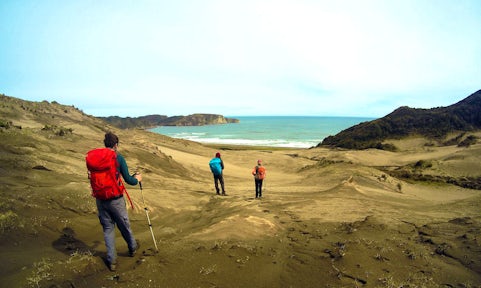Trekking to Tricolor Beach, Chiloé, Chile
