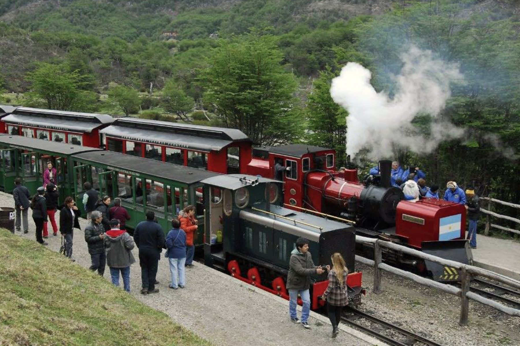 Fin del Mundo train in Tierra del Fuego National Park