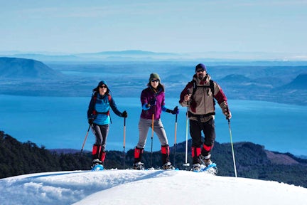 Snowshoeing in Villarrica National Park, Patagonia, Chile